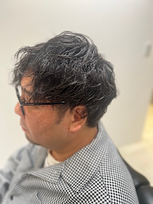 【麻布十番/メンズカット】ツイストスパイラルパーマ　パーマ後