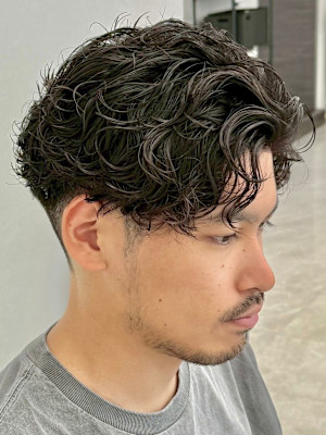 ツイストスパイラルパーマツイストパーマメンズマッシュパーマ
