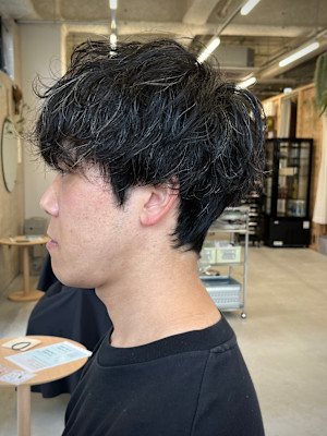 メンズカット×フェザーパーマ