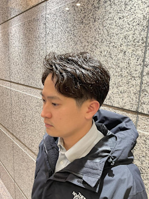 銀座 理容室 七三ツーブロックスタイル