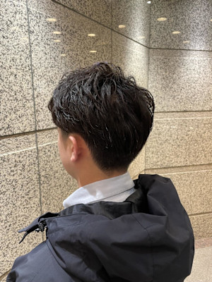 銀座 理容室 七三ツーブロックスタイル