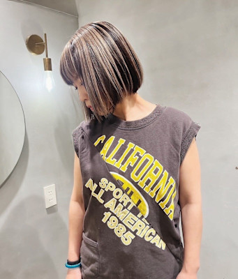 アンブレラカラー・デザインカラー・ボブ・前下がりボブ