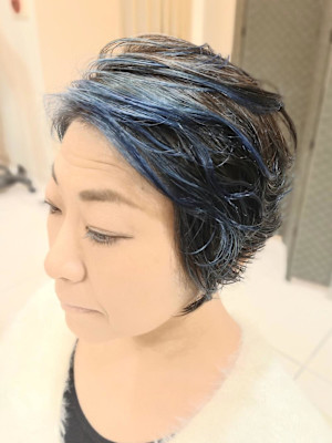 白髪ぼかしハイライト