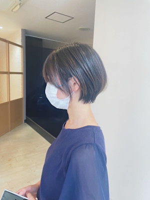 小中学生ショートカット/ひし形ショート/耳かけショート