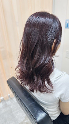 30代ブリーチなしカラーラベンダーグレージュ・デジタルパーマ