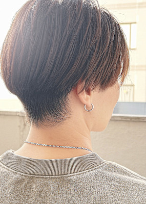 メンズセンターパート