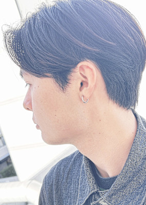 メンズセンターパート