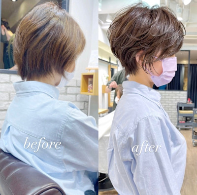 30代40代50代白髪ぼかし髪型白髪染め面長似合わせ 安