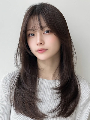 柔らか美髪ロングレイヤースタイル