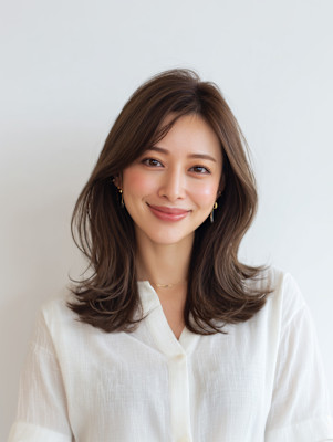 レイヤーカット/イメチェン/外ハネボブ/美髪/髪型