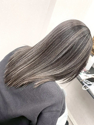 髪質改善/透明感カラー/顔まわりレイヤー/カット/韓国/前髪