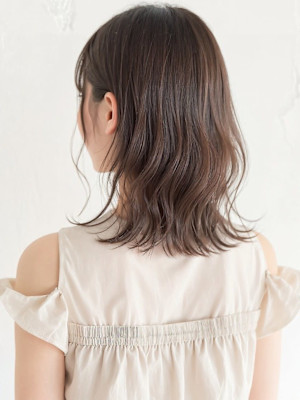 くびれカールハイライトモテ髪ウェットヘアp1ミディアムレイヤ