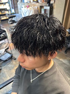 縦落ちツイストパーマ