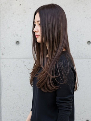 ココアブラウン/ダークアッシュ/髪質改善/モテ髪ストレート