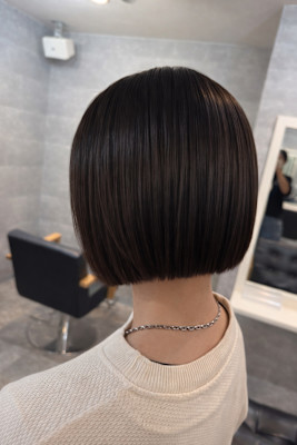 縮毛矯正×美髪ミニボブ