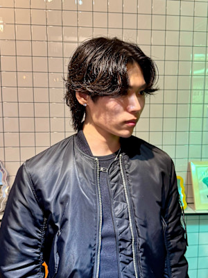 韓国ヘア/センターパート/パーマ/リバースパーマ/ピンパーマ