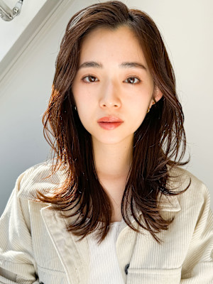 20代30代◎韓国風ふんわりレイヤーグレージュカラー