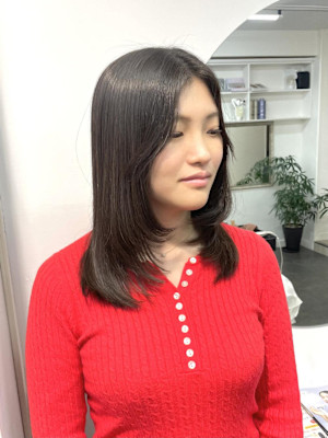 ローレイヤー/ミディアムレイヤー/縮毛矯正/ストレート