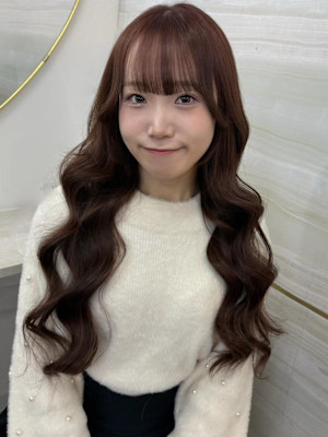 《高橋亜美》ピンクブラウン/ダブルカラー/大宮