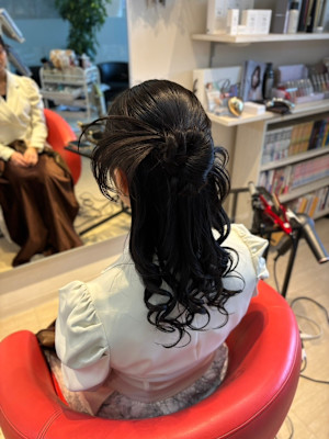 ハーフアップ×カチモリ