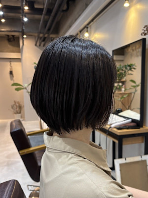 縮毛矯正 自然な丸み◎楽ちんショートボブ♪