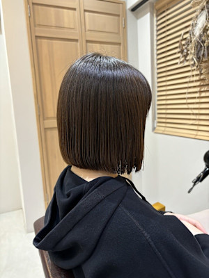 パーマ落としストレート×切りっぱなしボブ♪