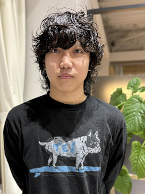 メンズウルフ/シャドウパーマ/ウルフパーマ/Y2K