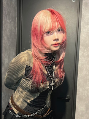 オーダーメイド　デザインカラー　ケアブリーチカラー　ウルフ