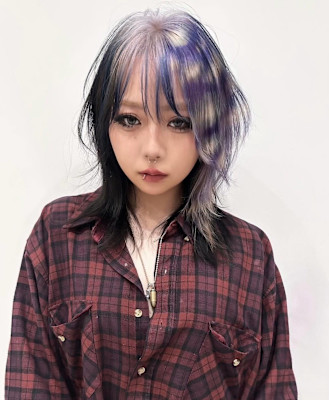 オーダーメイド　デザインカラー　ケアブリーチカラー　ウルフ