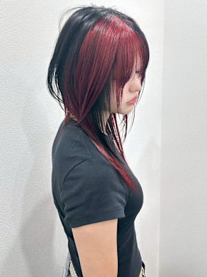 セクションカラー　デザインカラー　ケアブリーチカラー