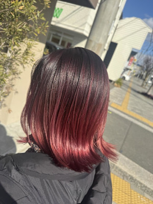 ナチュラルハイライト　バレイヤージュ　