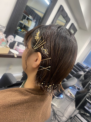 金箔へアアレンジ