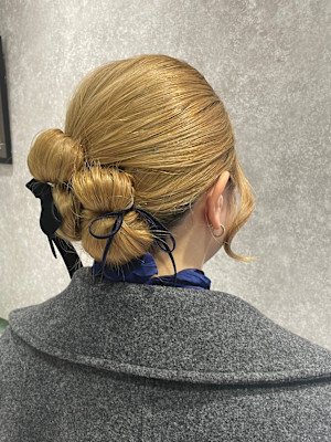 ツインお団子ヘア