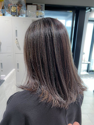 白髪ぼかし細めハイライト30代40代50代グレージュ