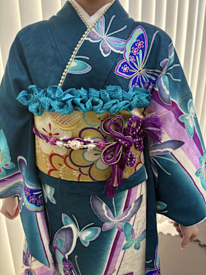 【黒田】成人式着付け/レースアレンジ