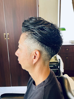 【40代 男性】ロンドンパーマオールバック（大宮/バーバー）