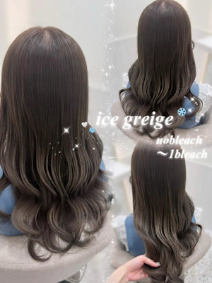 イルミナカラーアイスグレージュ＊rina/小顔/大須 /栄