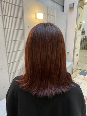 20代人気！ピンクボルドーカラー