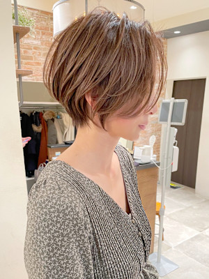 40代50代60代 ショート白髪ぼかし絶壁解消似合わせ　安