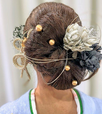 二十歳の集い リボンヘア