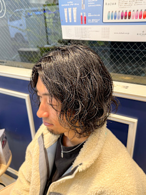 メンズボブ/スパイラルパーマ