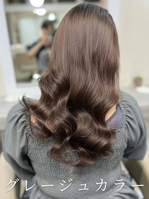 #韓国風パーマ #コテ巻き風パーマ #グレージュ