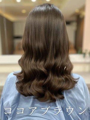 #韓国風パーマ #コテ巻き風パーマ #ココアブラウン