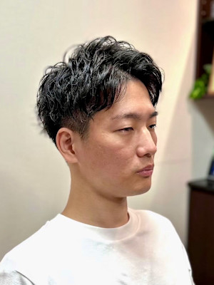 メンズパーマ/スパイラルパーマ/メンズカット/銀座＜理容室＞