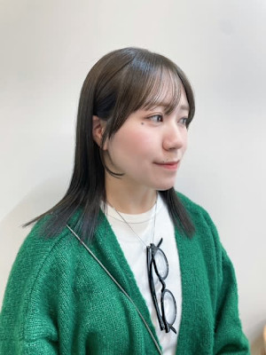 美髪矯正×オリーブブラウン