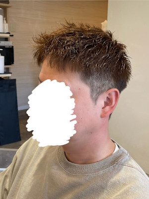 メンズアップバングショート