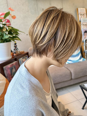 柔らかなショートボブ