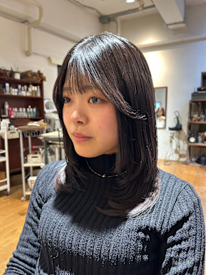 レイヤーカット /顔まわり/前髪カット/韓国