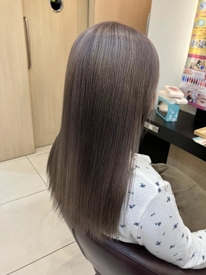 レイヤーロング美髪くびれワンカールシルキーベージュ