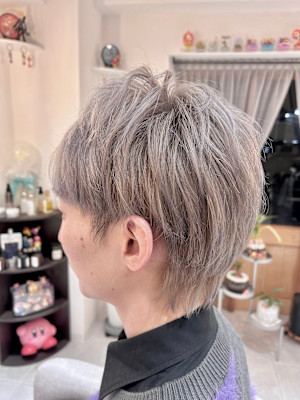 メンズ×シルバーグレージュ